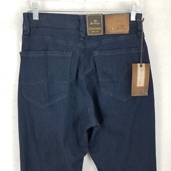 NEW 34 Heritage Men's 30x34 Charisma Relaxed Fit Jeans Rinse Rome in Dark Denim - Picture 6 of 13